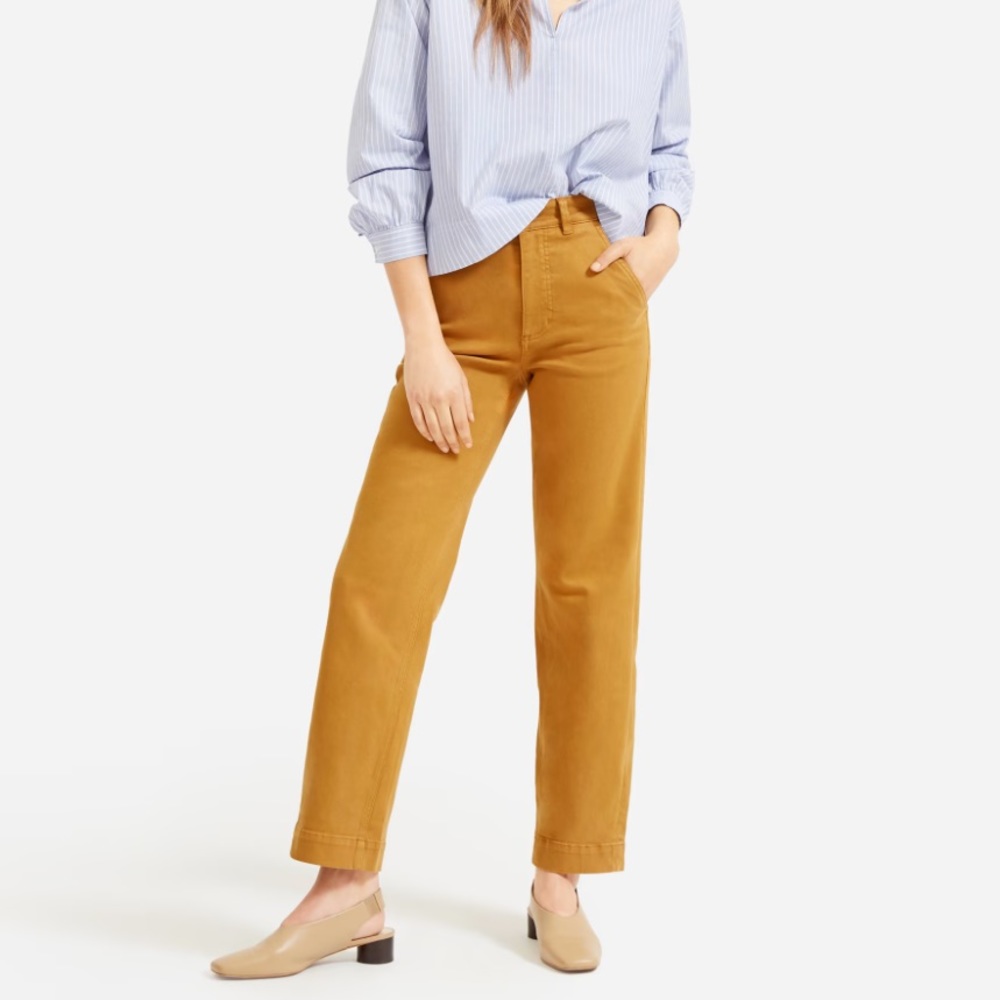 Everlane Straight Crop in Golden Brown